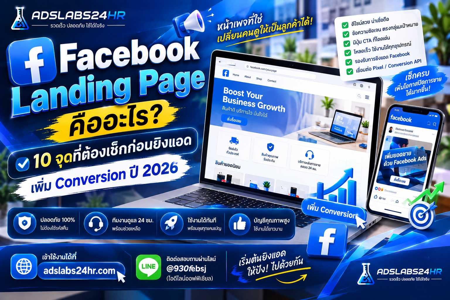 Facebook Landing Page คืออะไร? 10 จุดที่ต้องเช็กก่อนยิงแอด เพิ่ม Conversion ปี 2026