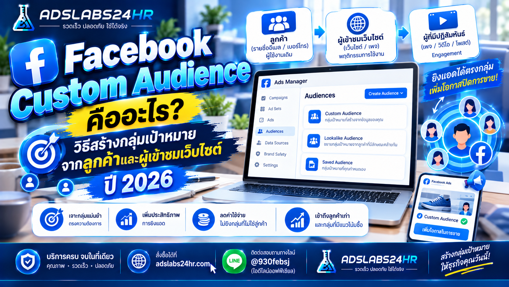 Facebook Custom Audience คืออะไร วิธีสร้างกลุ่มเป้าหมาย Facebook Ads จากลูกค้าและผู้เข้าชมเว็บไซต์ ปี 2026