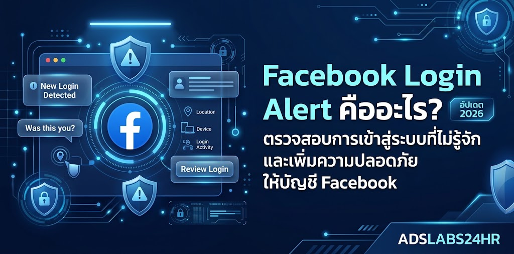 Facebook Login Alert คืออะไร วิธีตรวจสอบการเข้าสู่ระบบที่ไม่รู้จัก และเพิ่มความปลอดภัยบัญชี Facebook ปี 2026