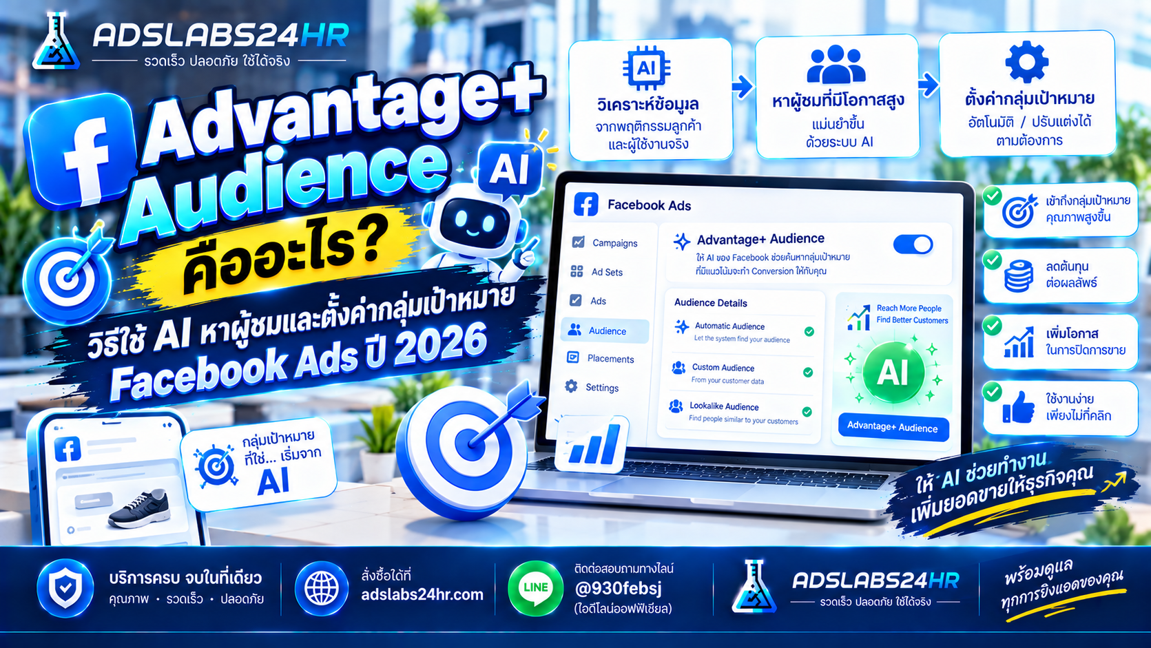 Facebook Advantage+ Audience คืออะไร? วิธีใช้ AI ช่วยหากลุ่มเป้าหมาย และควรตั้งค่าอย่างไร ปี 2026